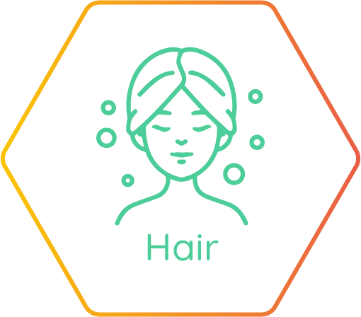 icon for Hair products hexagon