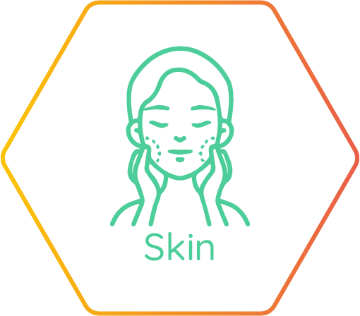 icon for Skin products hexagon